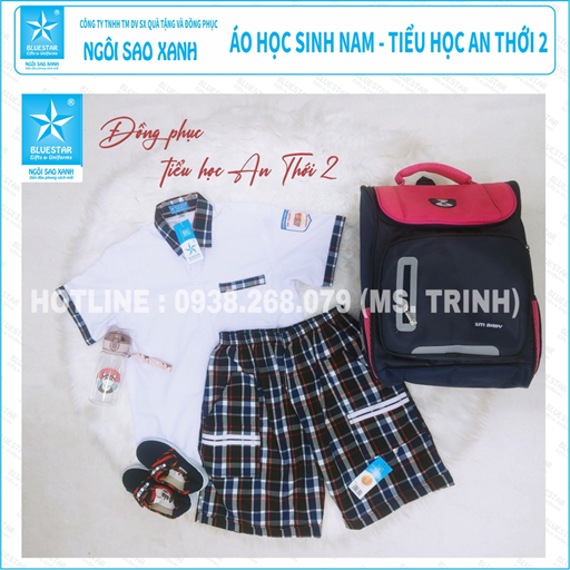 ÁO HỌC SINH NAM - TIỂU HỌC AN THỚI 2